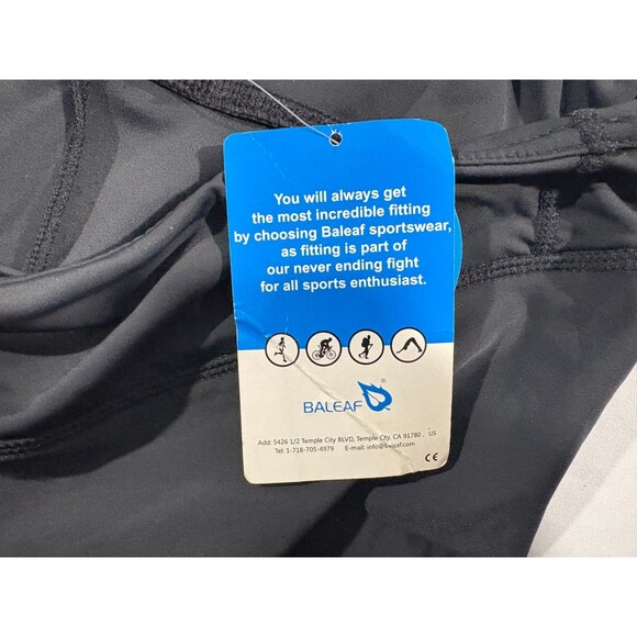 BALEAF Mens Black UV Block Nylon Stretch Cycling Gel Padded Bike Pants Sz XL NWT - Picture 10 of 12